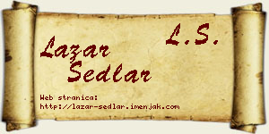 Lazar Sedlar vizit kartica